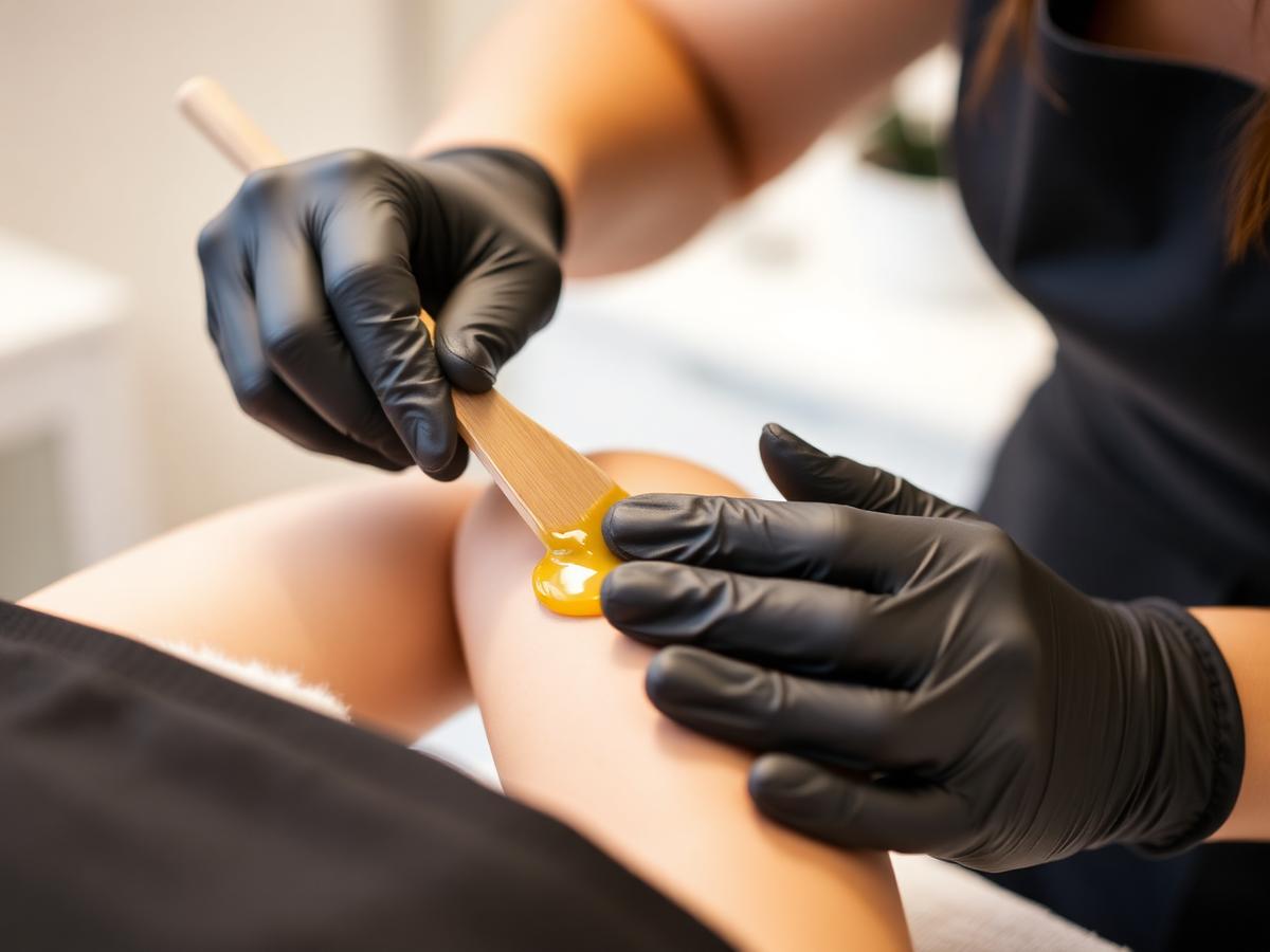 Waxing service being performed by a professional specialist